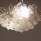Plafonnier fleur de Murano par seguso pour venini, italie, années 1960
