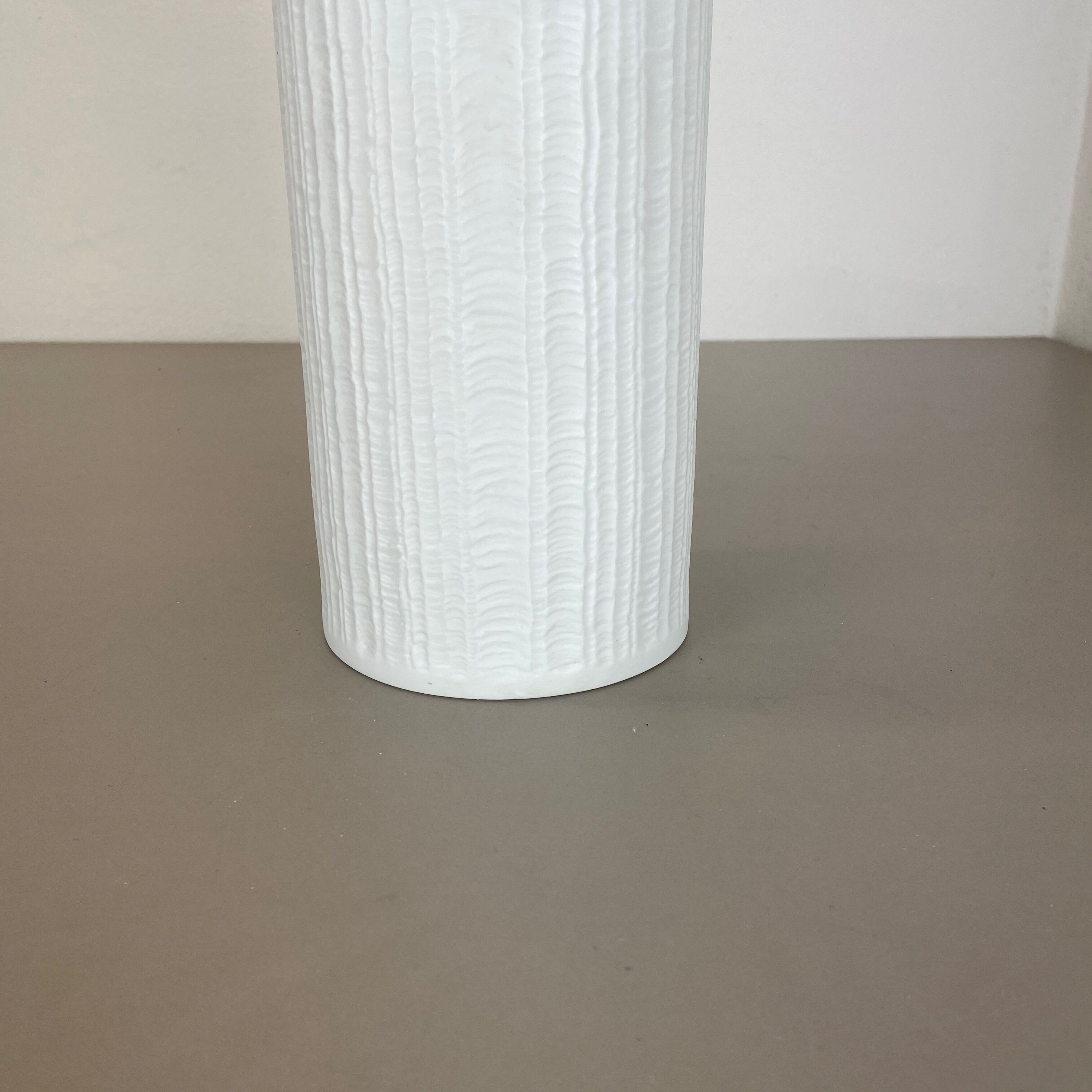 Large 32cm Op Art Vase Vase Heinrich Fuchs for Hutschenreuther, Germany, 1970s