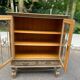 Spanish Renaissance display case in patinated solid wood