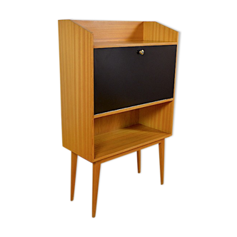 Blond & feet compass 1960 mahogany Vintage Secretary