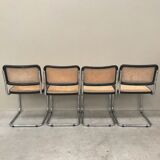 Set of 4 black Cesca Breuer chairs B32