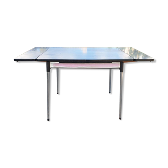 Extendable table Formica mineral blue pop 1970