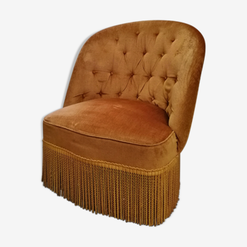 Fauteuil crapaud doré