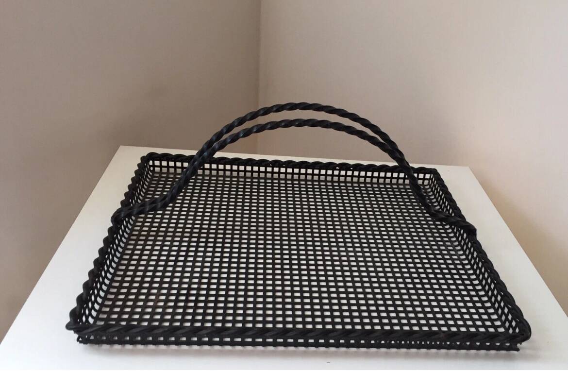 Perforated metal serving tray