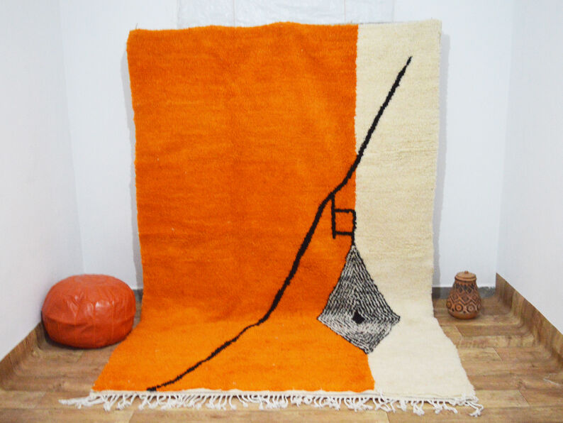 Handmade moroccan berber carpet 300 x 196 cm