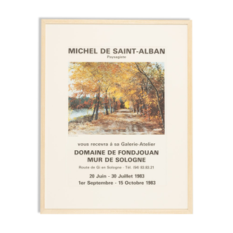 Michel de Saint-Alban, Affiche d’exposition, 63 x 83 cm