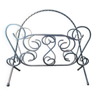 Wrought iron magazine rack