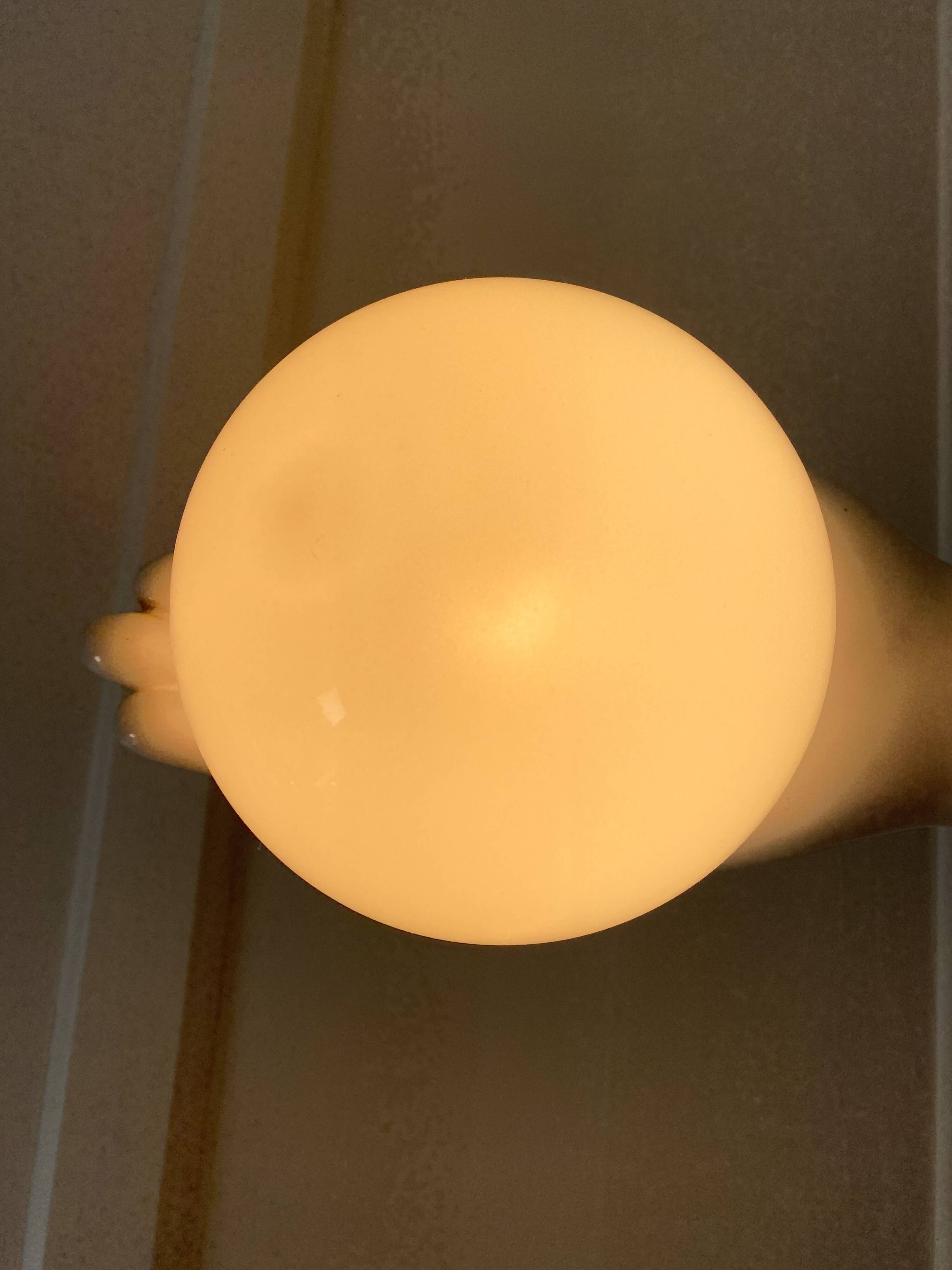 Ceramic and opaline women's hand wall light, 1970s