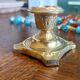 Gold solid brass candle holder