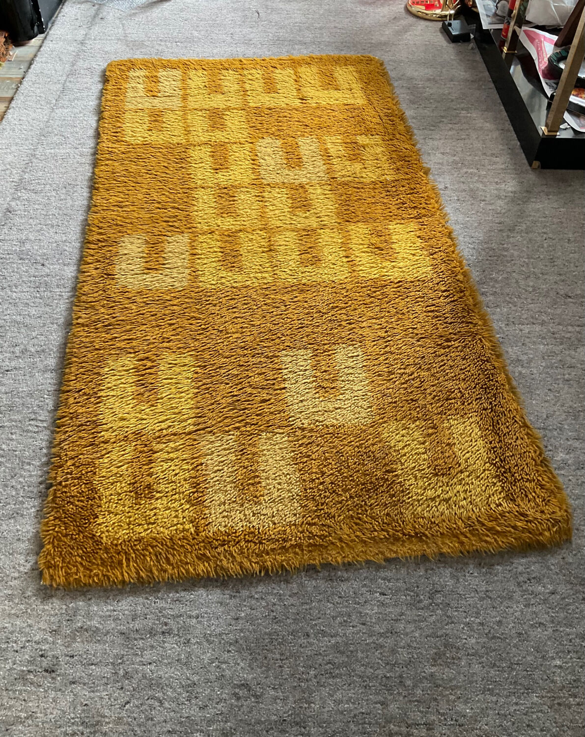 Tapis vintage des années 70 pure laine