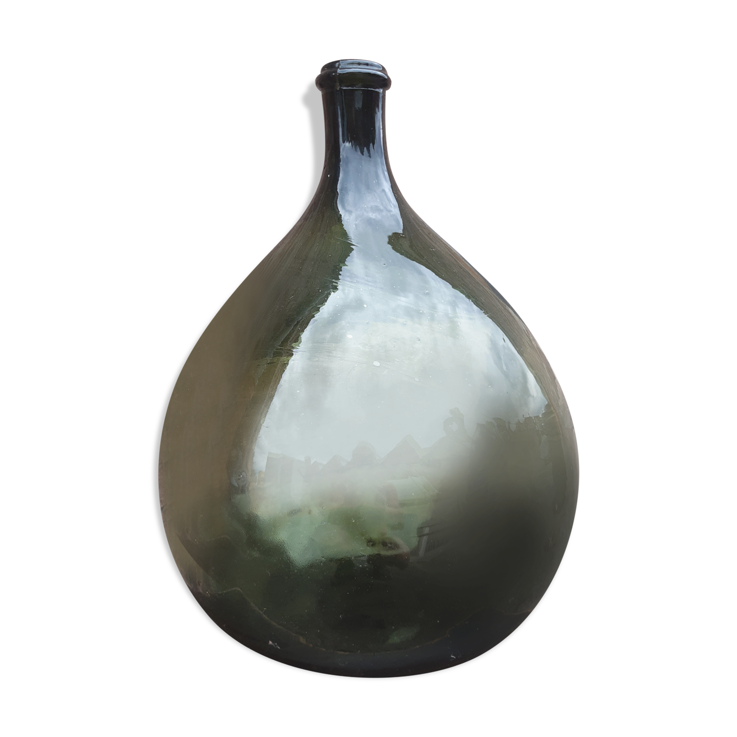 Vintage green demijohn