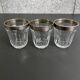 Lot de 3 verres anciens décor argent
