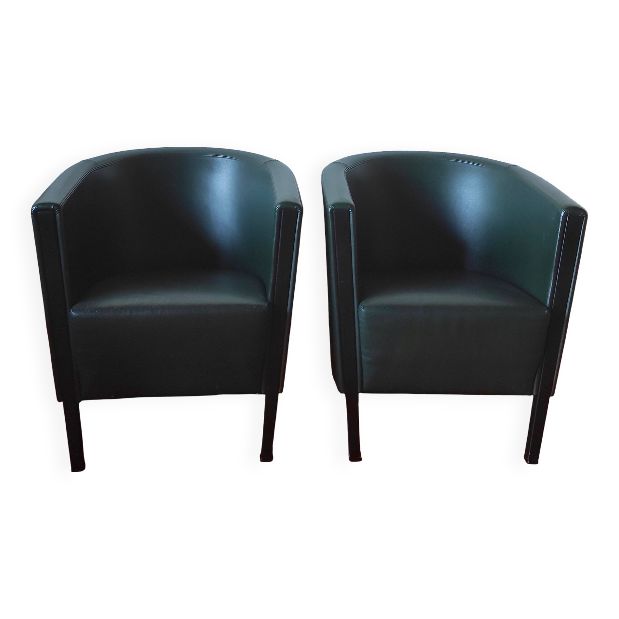 Pair of leather armchairs, Moroso - Italy, designer Antonio Citterio 1988