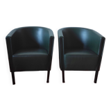 Pair of leather armchairs, Moroso - Italy, designer Antonio Citterio 1988