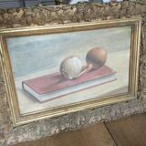 Old still life painting with frame
