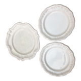 3 signed moustier plates