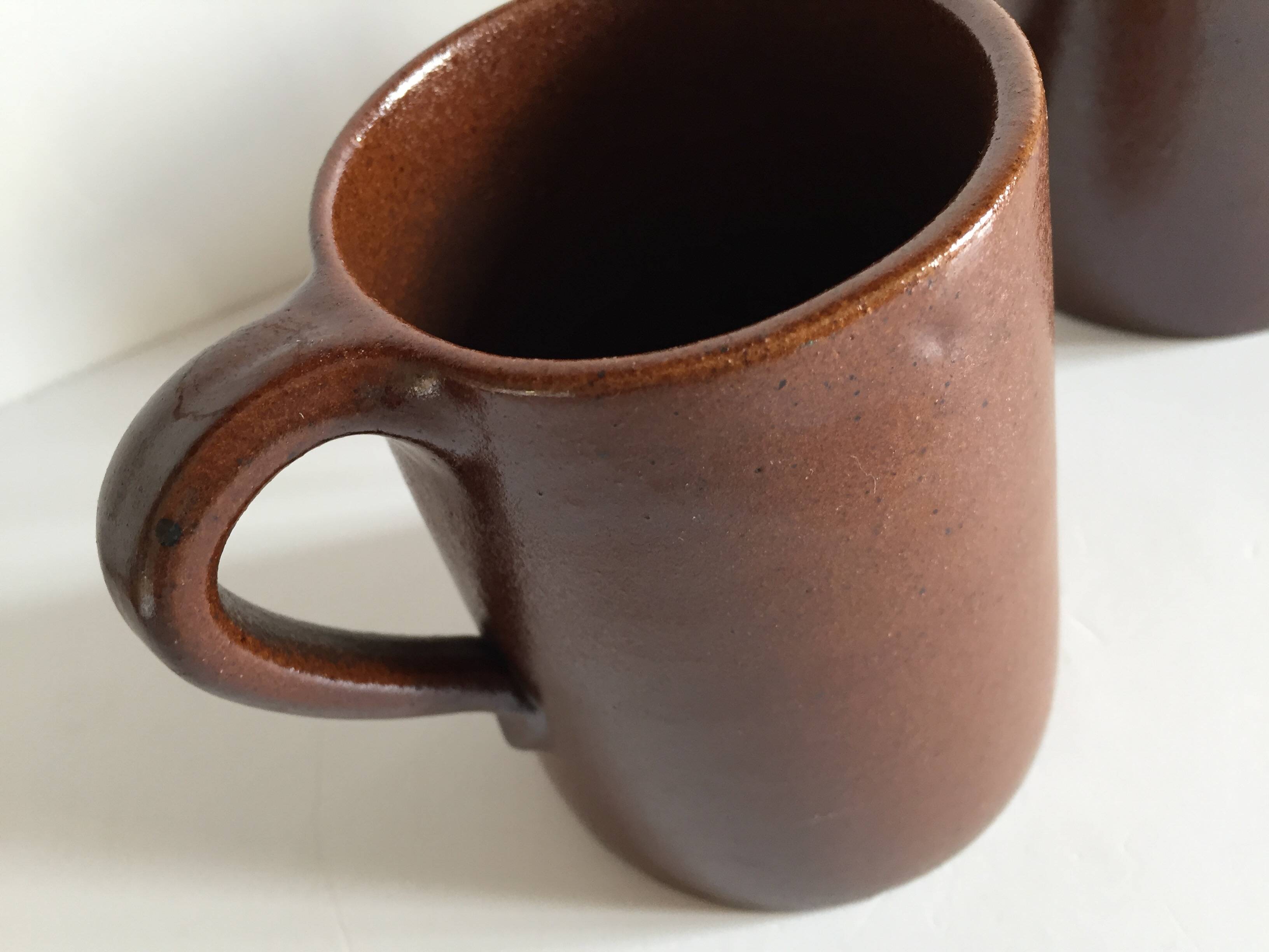 3 vintage marais stoneware mugs