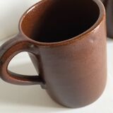 3 mugs grès du marais vintage