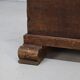 Rustic and weathered antique oak chest from the 18th century.