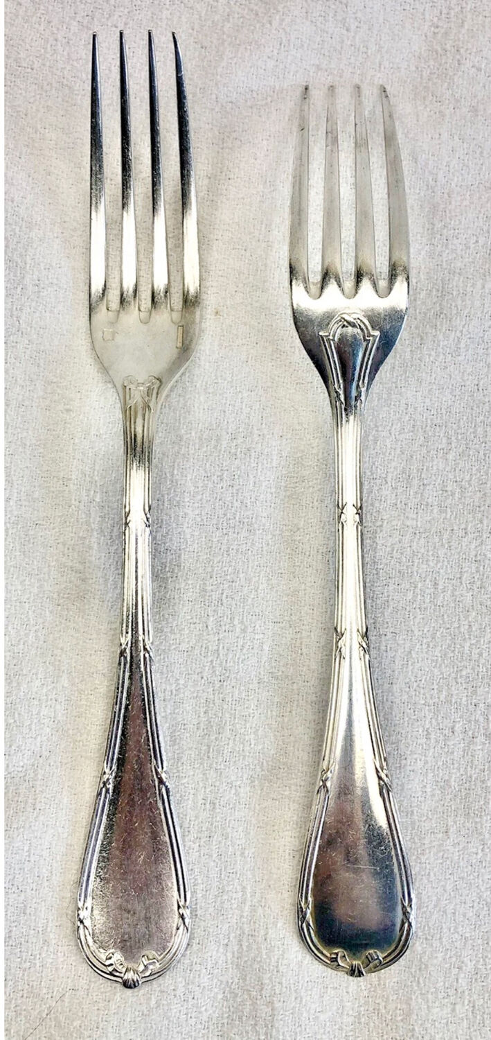 85-piece cutlery set Christofle Crossed Ribbons silver-plated metal