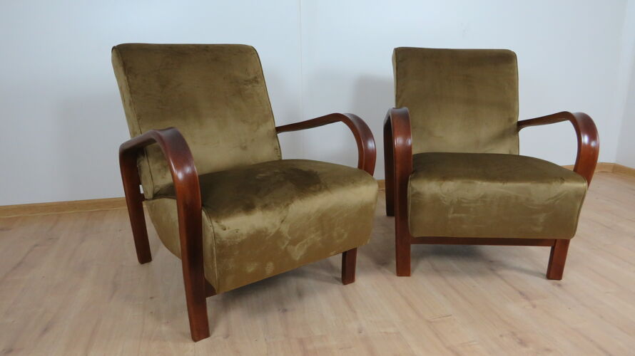Pair of restored armchairs by K.Kozelka & A.Kropacek