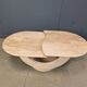 Vintage two tier travertine coffee table, 1970s