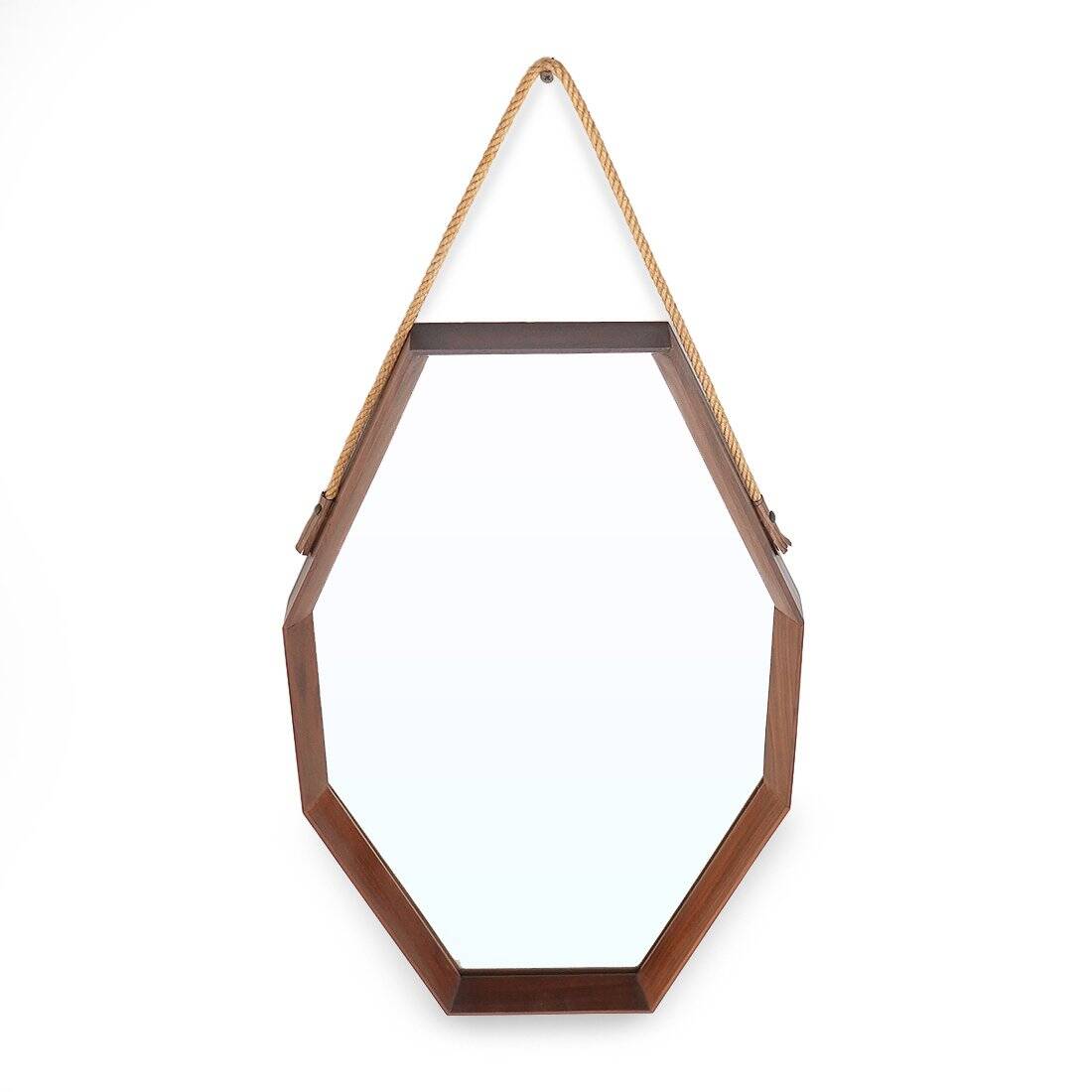 Octagonal mirror with a teak frame, 1960s