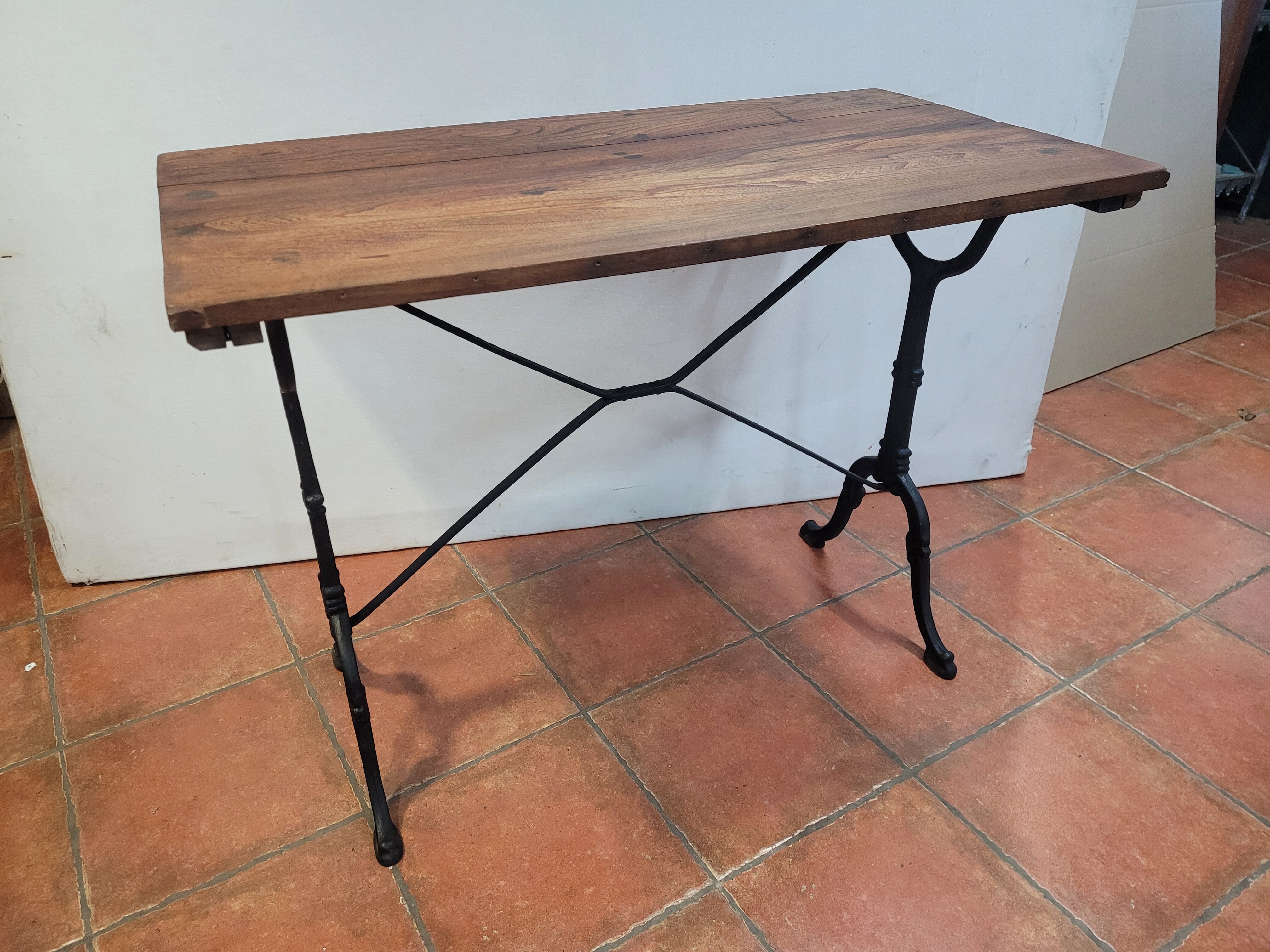 Old bistro table elm tray
