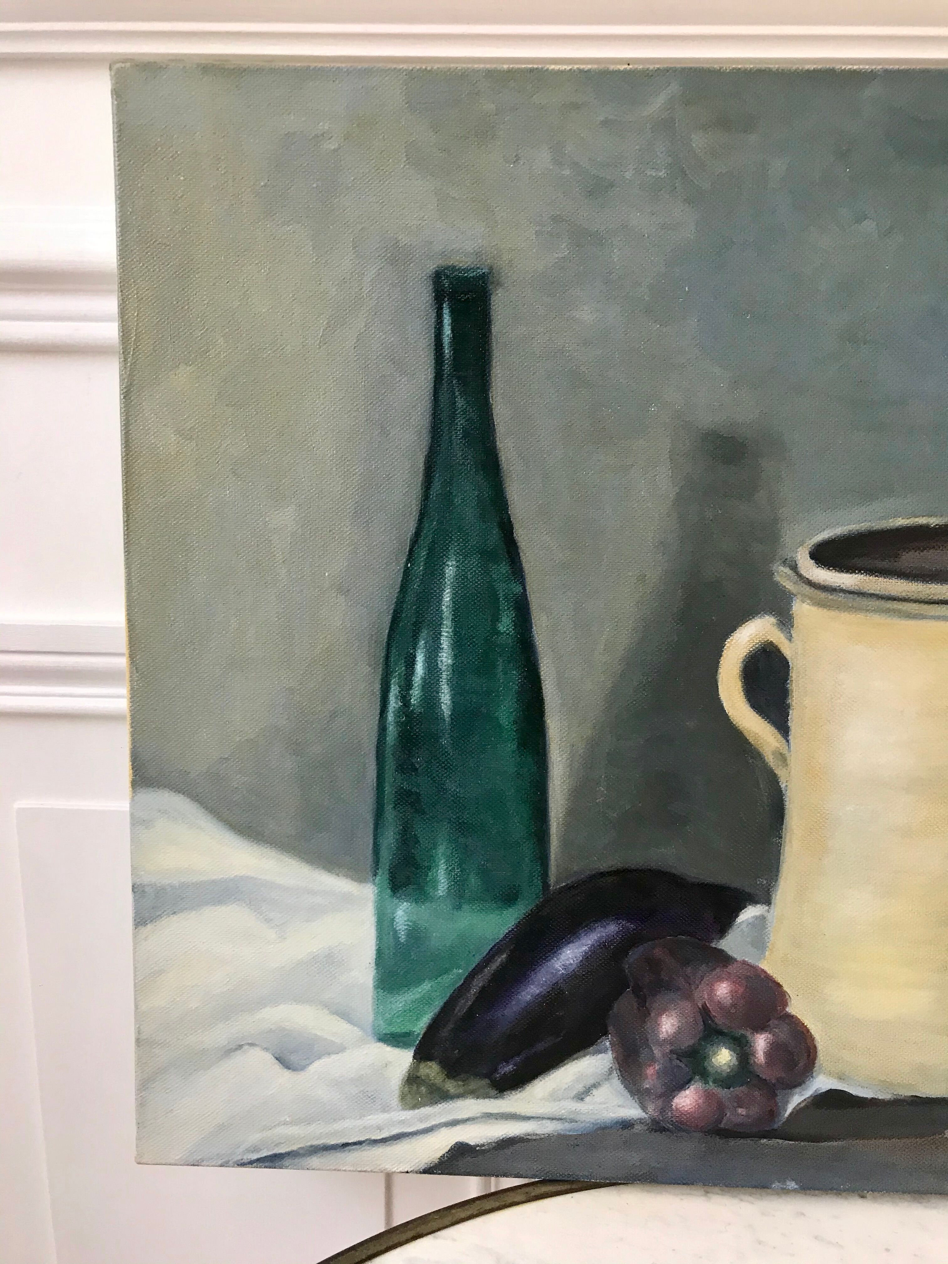 tableau huile sur toile nature morte vintage
