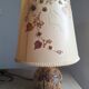 Lampe en grès et fleurs séchées atelier " Le Trident " Vallauris