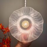 Vintage frosted glass tulip pendant light