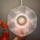 Vintage frosted glass tulip pendant light