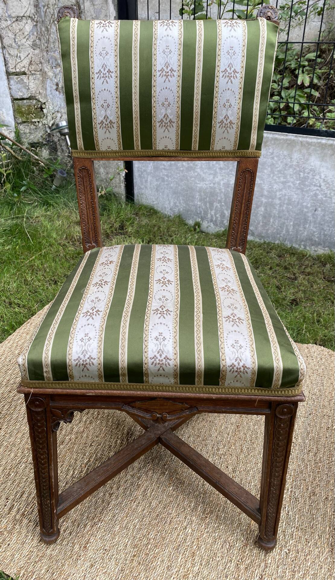 Antique Directoire style salon (2-seater bench + chair)