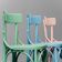 Set of 3 chairs multicolor wood 50s vintage modern