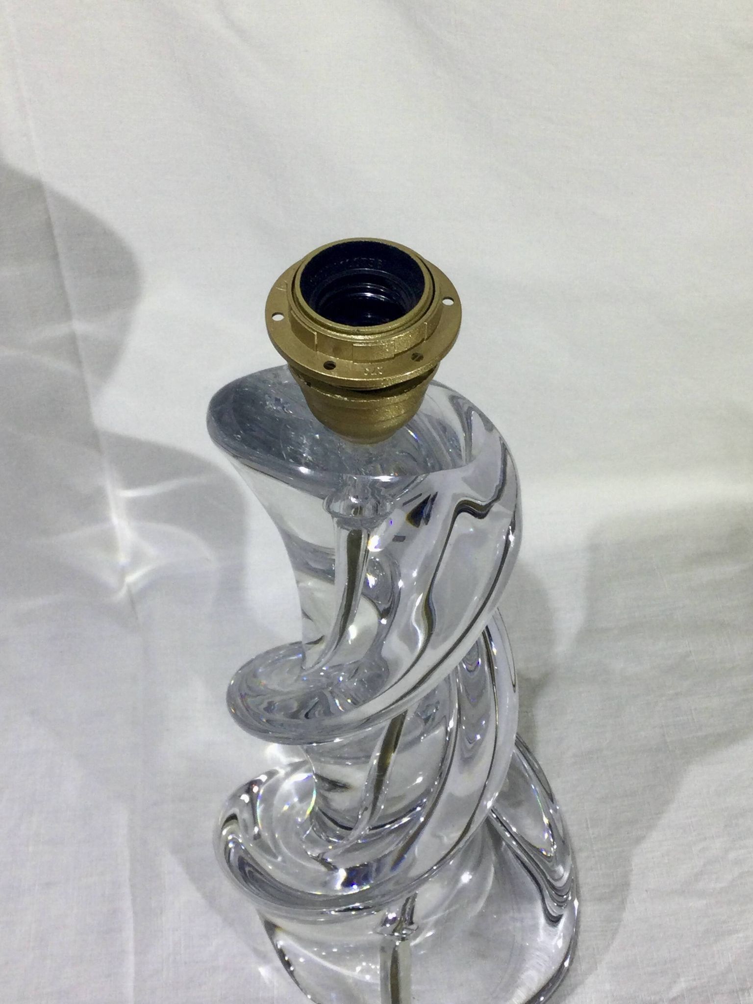 Pied de lampe en cristal de Sèvres