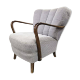 Vintage wooden armchair / single armchair with armrests
