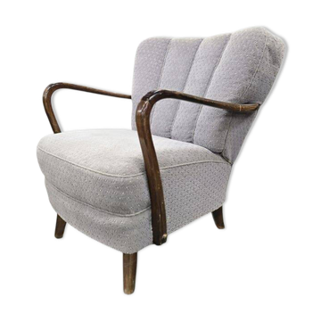 Vintage wooden armchair / single armchair with armrests