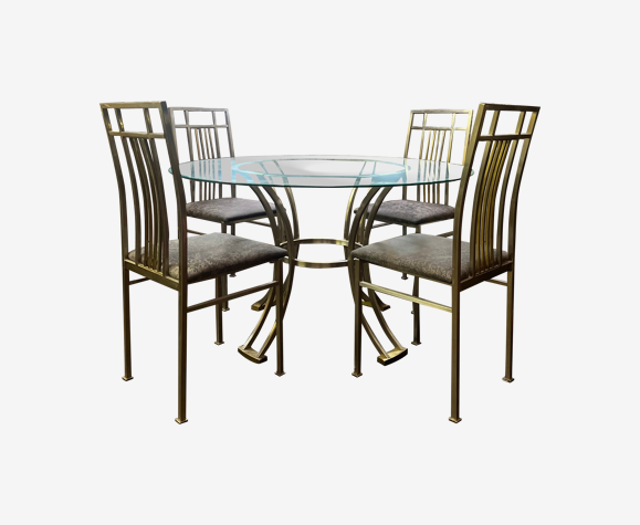 Ensemble table et chaises circa 70