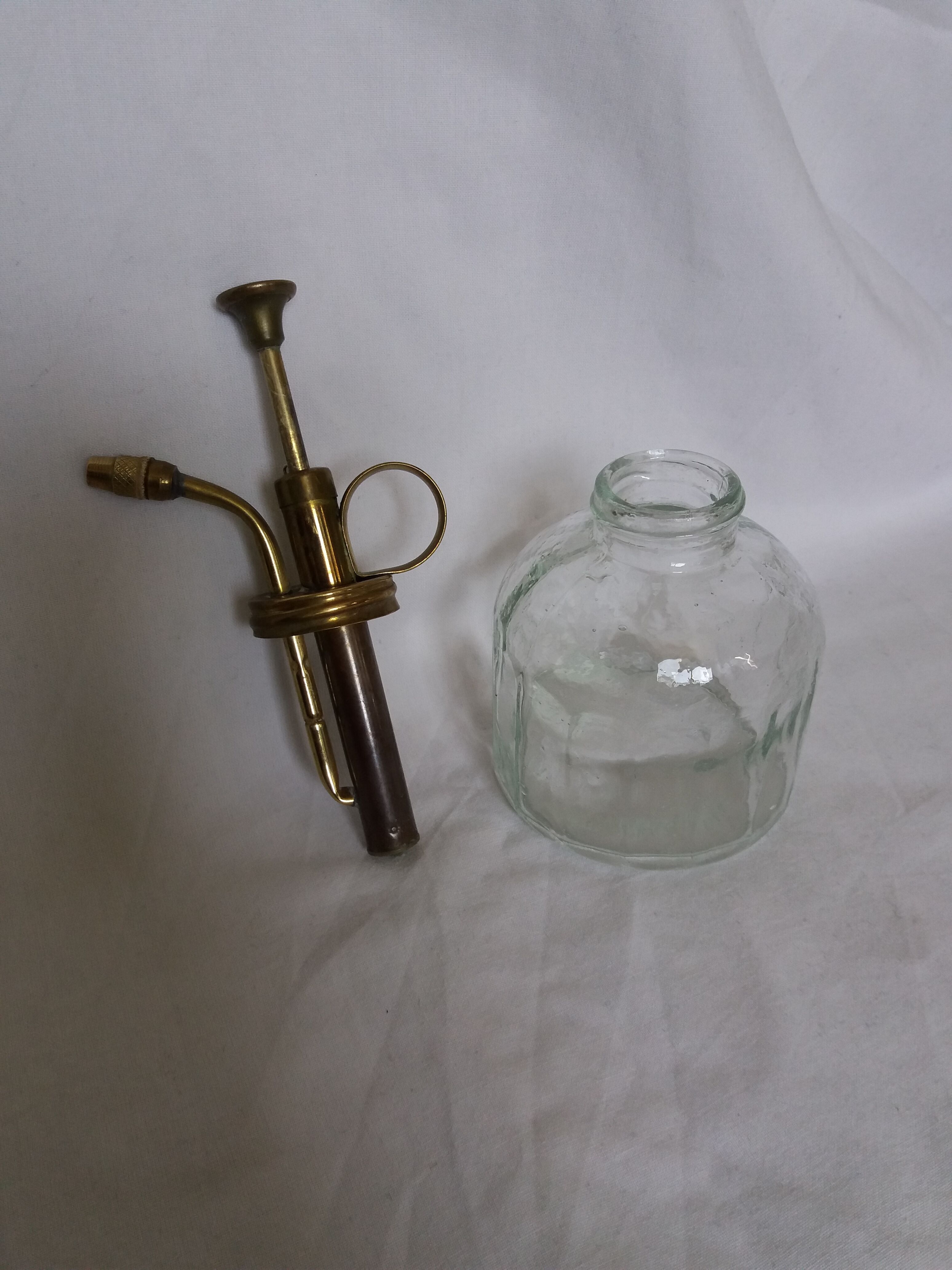 Glass and brass plant spray
