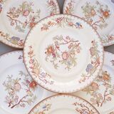 8 assiettes plates Sarreguemines décor Minton