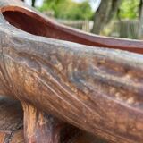 Lot of sandstone planter in the shape of logs