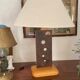 Vintage wood and metal lamp 47cm