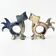 Pair of vintage zoomorphic vases