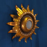 Wall light or sun ceiling with a foliage motif, in a Florentine style