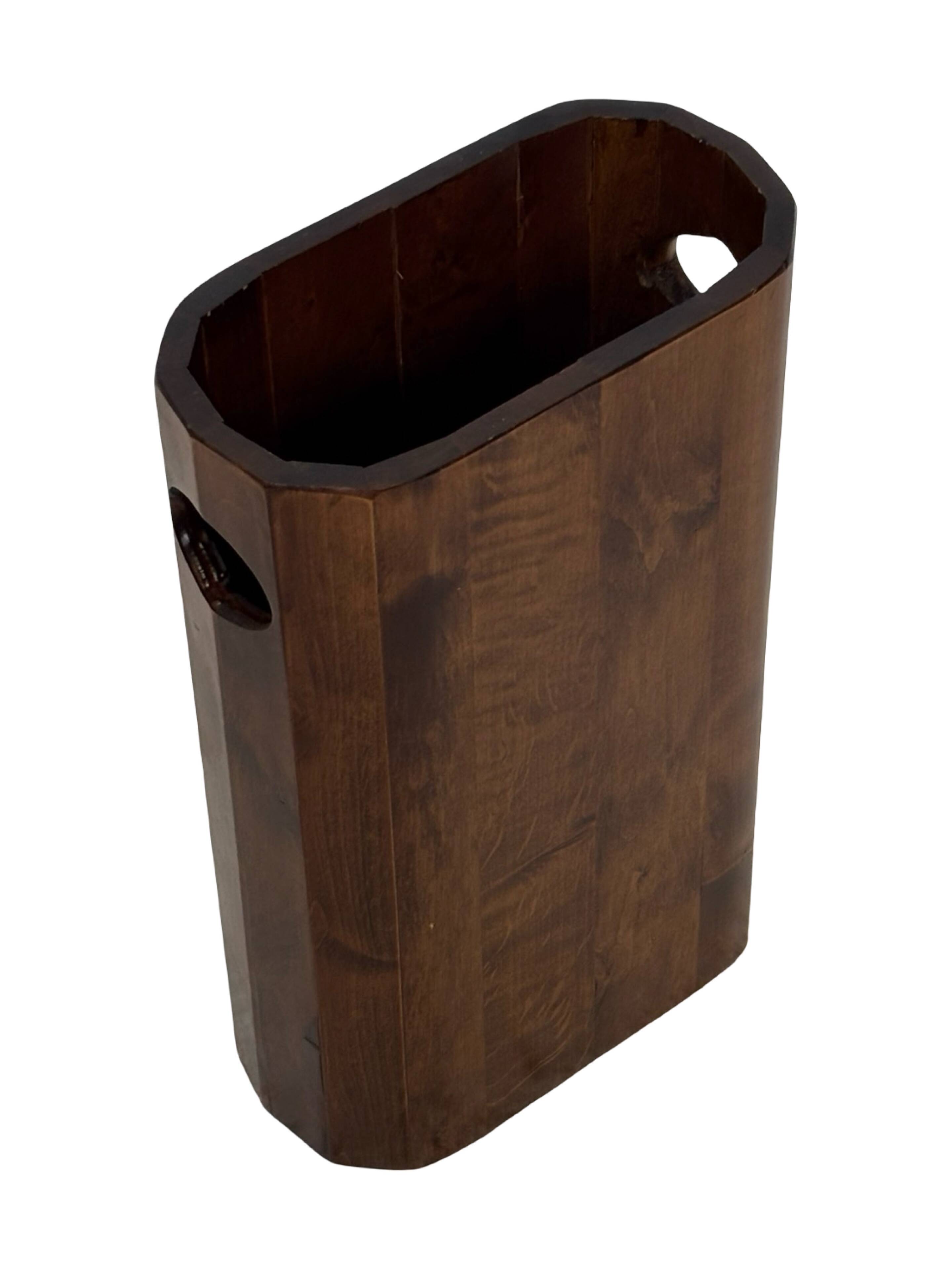 Porte-parapluies vintage en bois, design minimaliste des années 1960