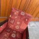 Fauteuil Art Déco rouge en tissu à motif « nouveau », cadre bois massif, 1930s