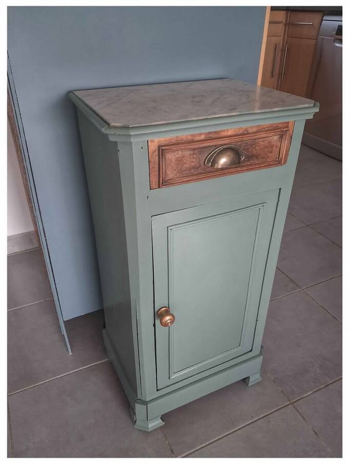 Small antique bedside table