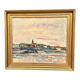 Original Swedish Oil on Panel – "Uppsala" by Gusten Widerbäck – Signed – Dated 1965 (on the back) – Framed – 38 × 43 cm