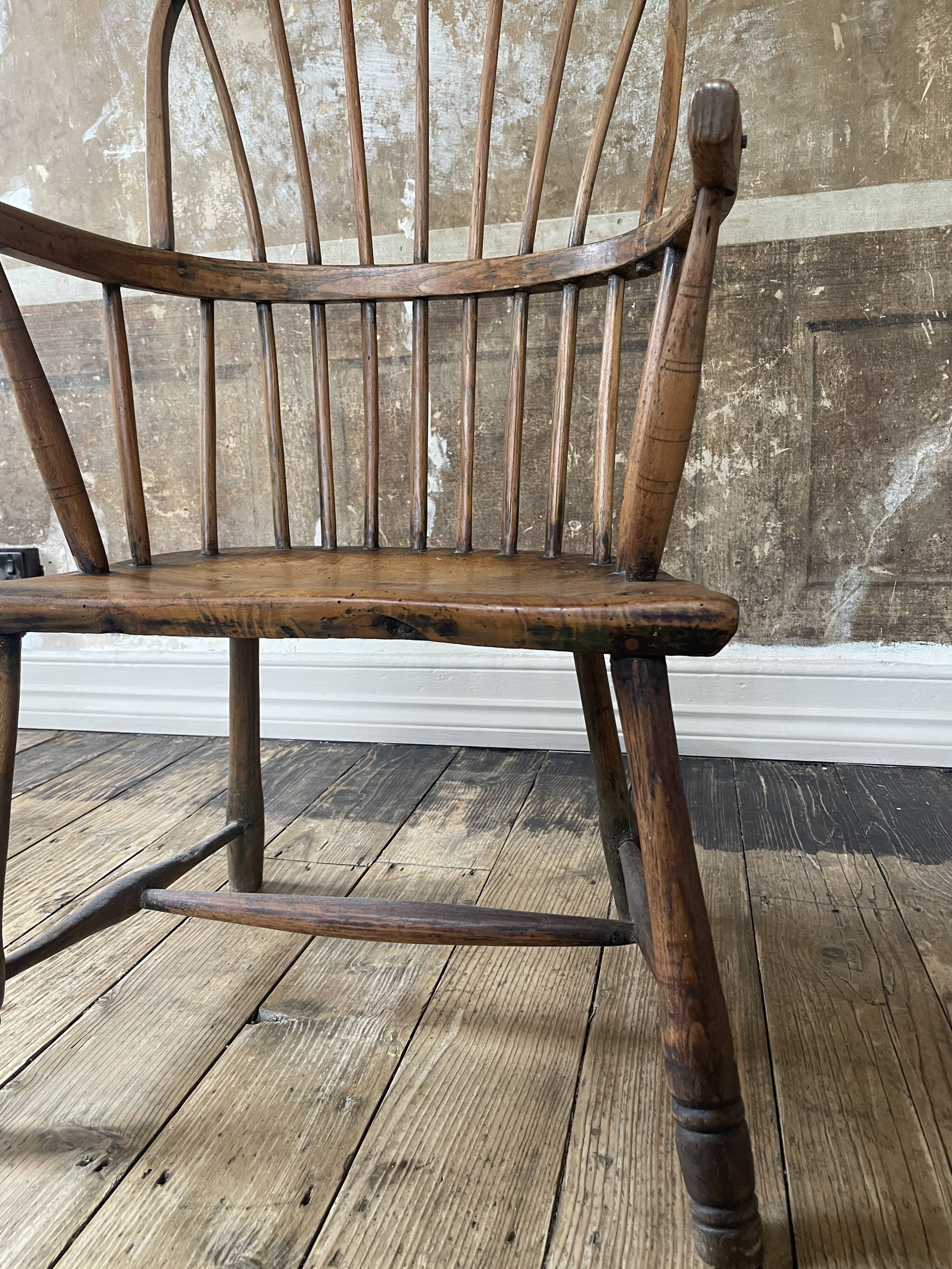 18th / Early 19th Century English Vernacular Windsor Armchair | Primitive E