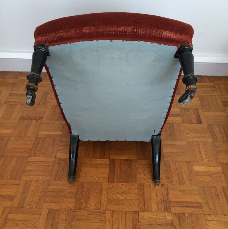 Ancienne chauffeuse Napoléon III